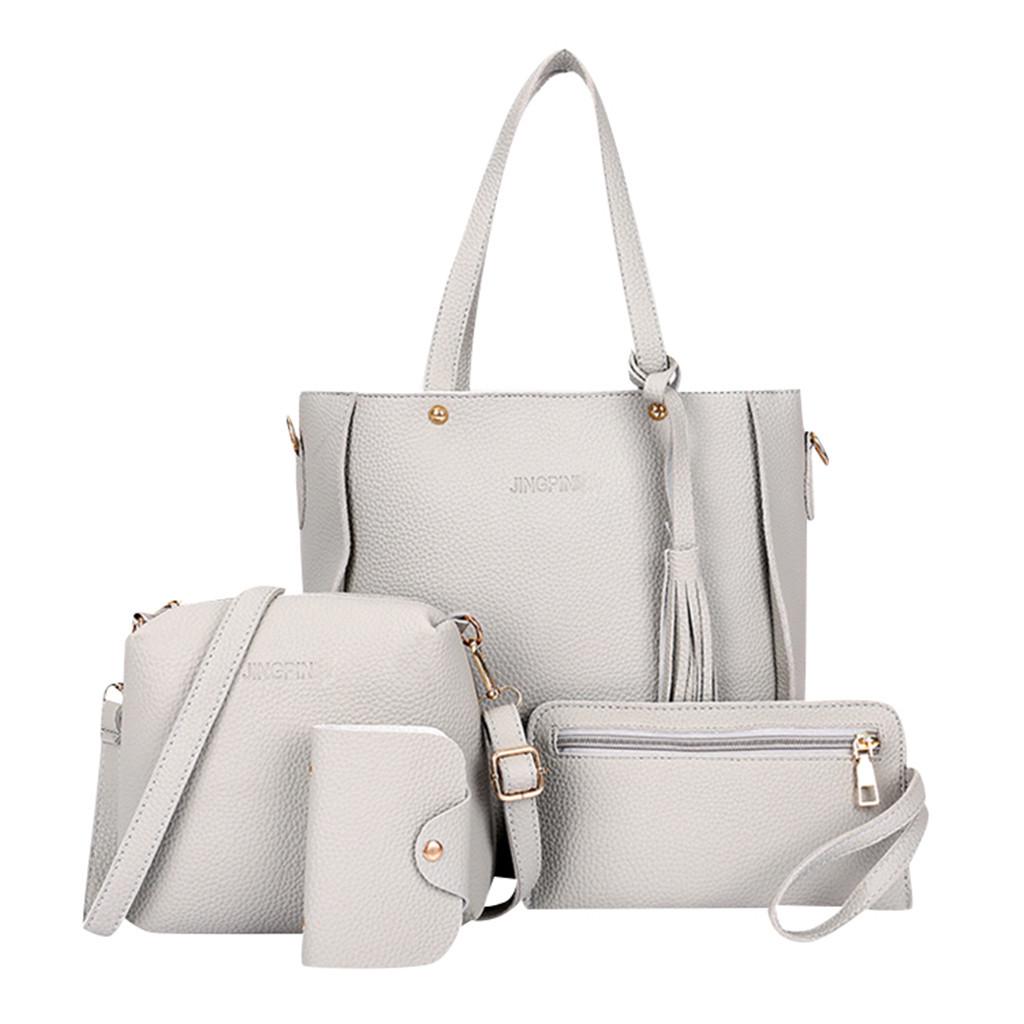 Damentasche 2019 neue modische vierteilige Umhängetasche Messenger Bag Wallet Handtasche