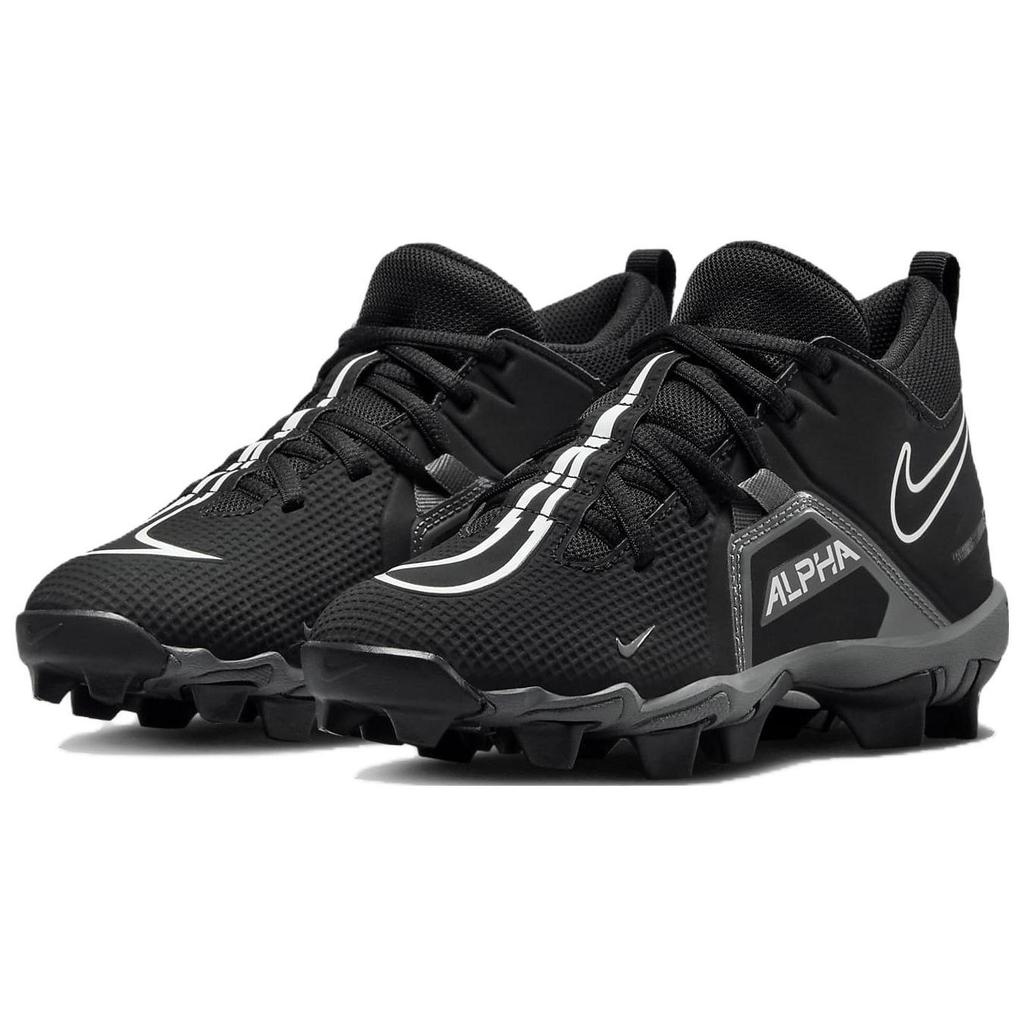 Nike Alpha Menace Antypoślizgowe Antykopnięciowe Buty Piłkarskie Mid-Top dla Młodzieży Buty Piłkarskie dla Dzieci Czarne CV0581-010