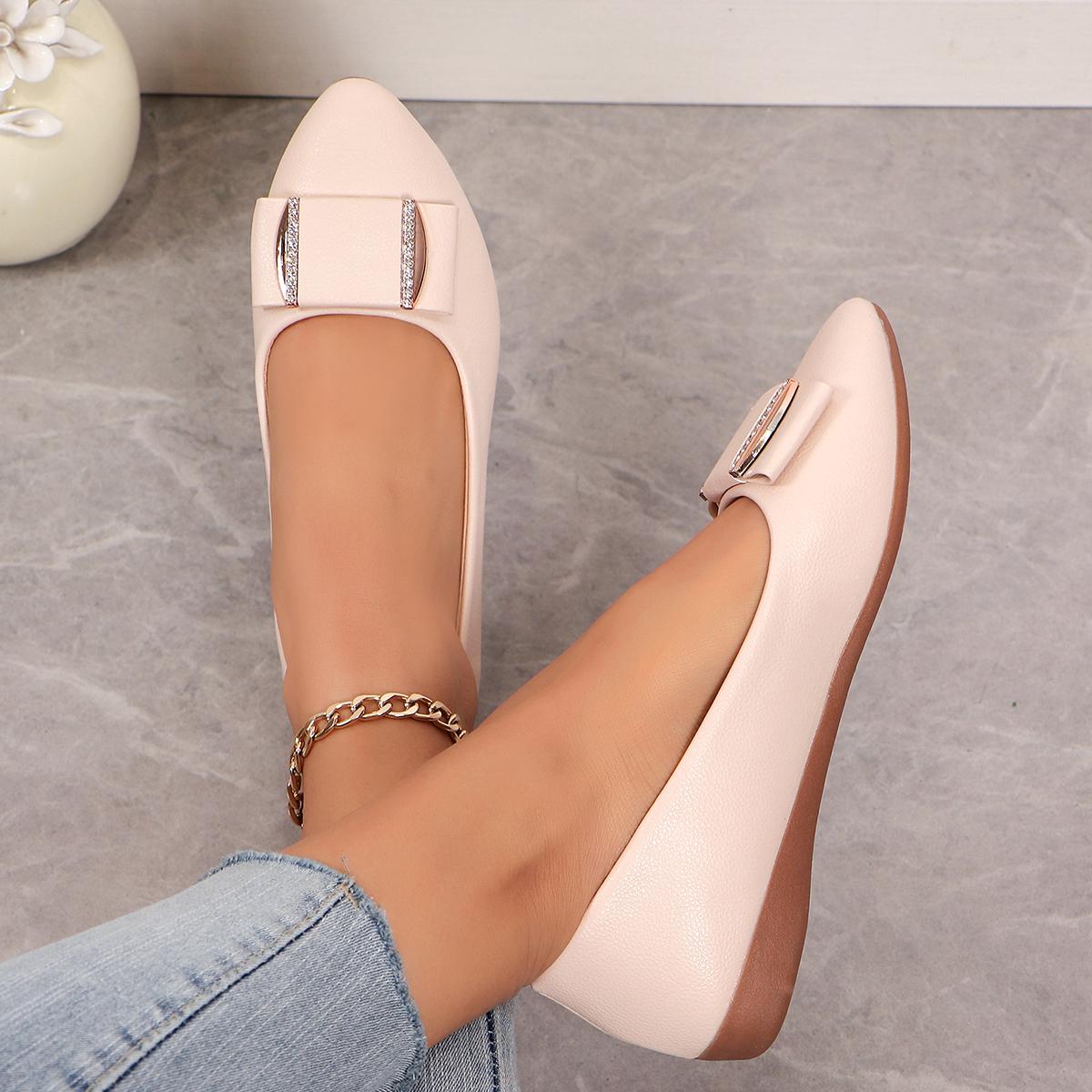 

Модные женские туфли на плоской подошве, новые дышащие мокасины с бабочкой и узлом, неглубокие туфли на плоской подошве, роскошная женская обувь на плоской подошве, элегантные офисные туфли Zapatos De Mujer 35 бежевый