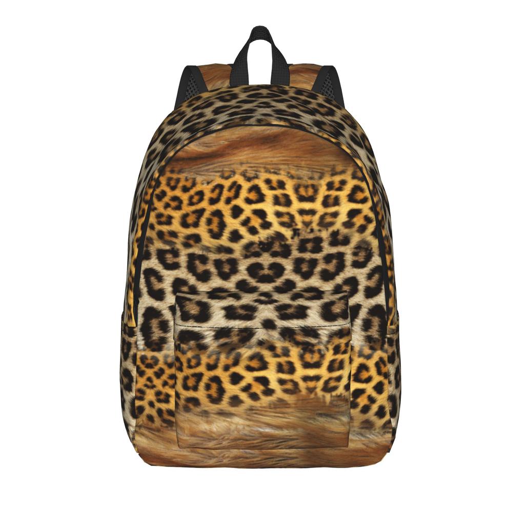 Rainbow Leopard Backpack for Men Women Cool High School Work Daypack Lgbt Pride Laptop Computer Canvas Bags Durable