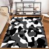 Black and White Camouflage Pattern Carpet1Modern Abstract Art Area Rug Decor Suitable for Use As an Anti-slip1 For1room and Bedroom Sofas