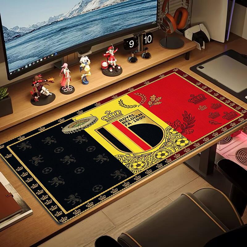 Belgium Color Mouse Pad Large Gaming Table Cushion Non-slip Laptop Tablet Big Mousepad XXL Mat Mini PC Playmat With Lock edge