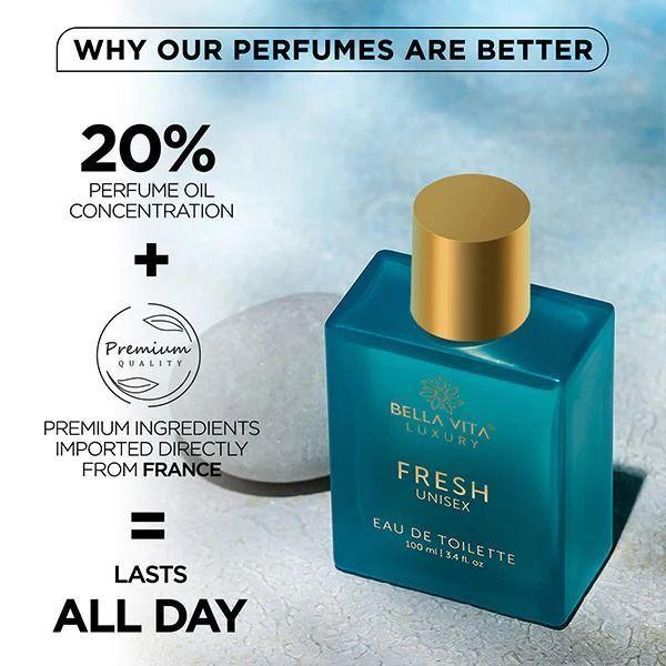 Eau de Toilette Frische Unisex (100 ml), Frisches Unisex-Eau de Toilette, Bella Vita