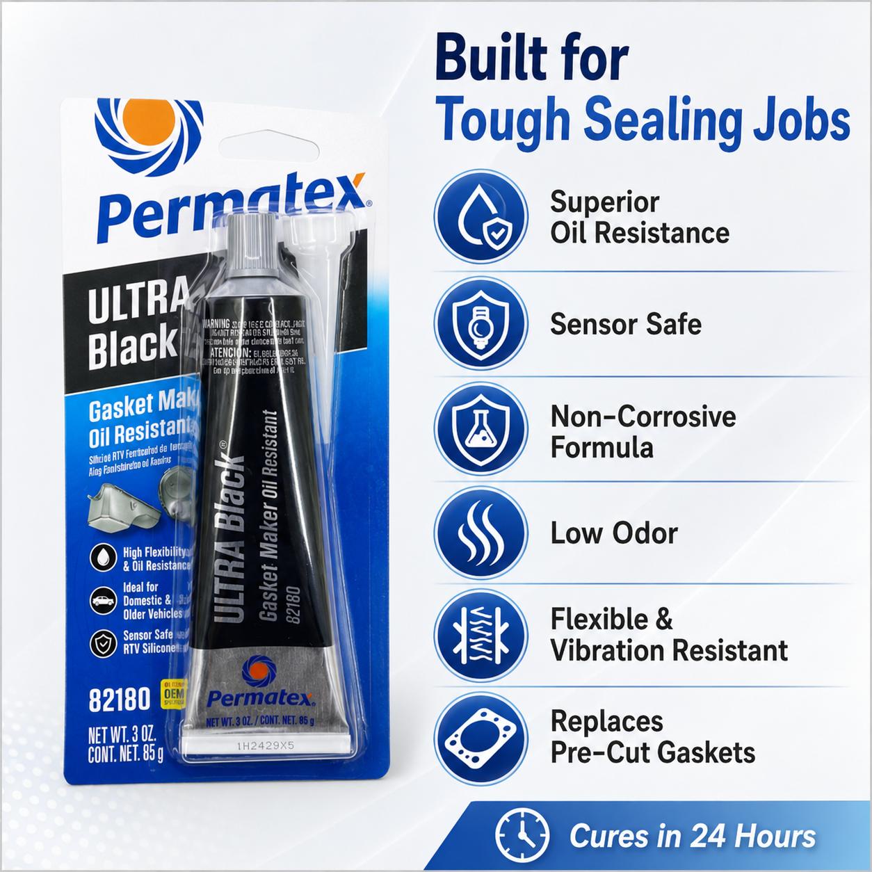 Original Permatex 82180 Ultra Black Gasket