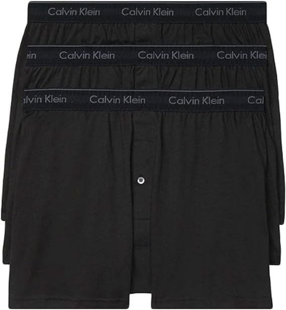 

ck ck Knit Trunks Boxer Shorts Underwear Front Opening NB4005 BLACK S [Calvin Klein] 3-Pack Men s (001) [Item]