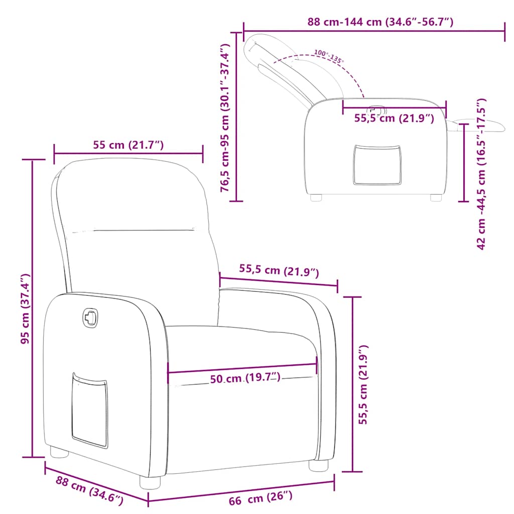 Relax Chair Light Grey Fabric