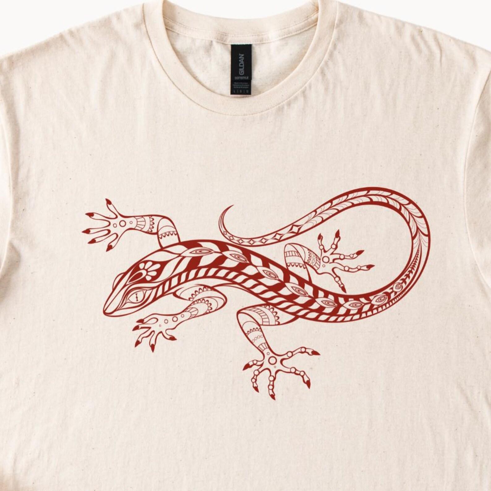 Lizard Graphic Tee, Reptile Lover Shirt, Retro Vibe, Nature Inspired T-Shirt, Unique Animal Print Top, Vintage Inspired 160