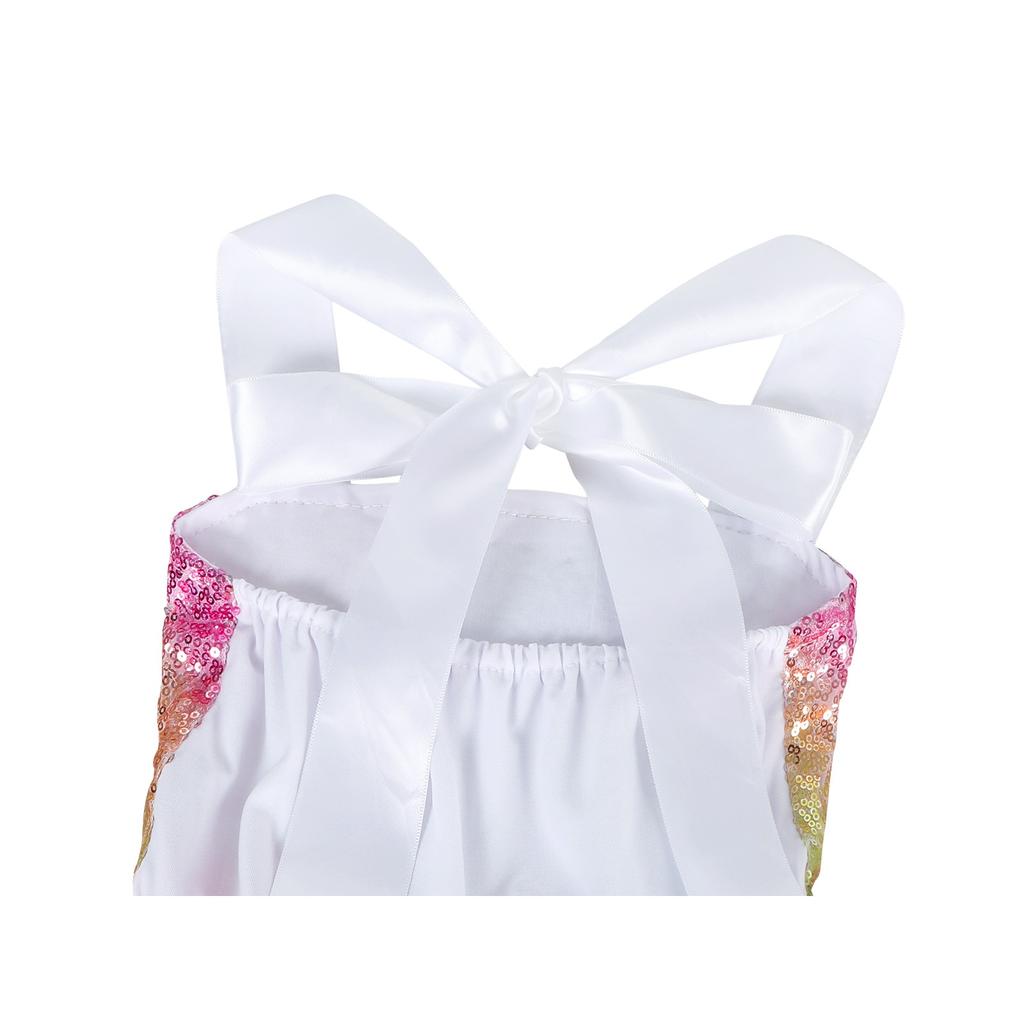 Rainbow Unicorn Tutu Dress,Glowing Sparkle, Christmas Party Dance Princess, Multicolor, 6-7 Years