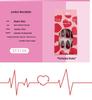 3D Heart Glitter Valentine's Day Almond Nails