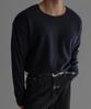 Baulopeulodeogteu Boat Neck Basic Knit Tee [Navy]