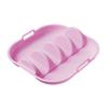 Silicone Taco Holder Reusable Taco Plates with 4 Dividers And Handle Dishwasher Microwave Oven Safe Taco Serving Tray