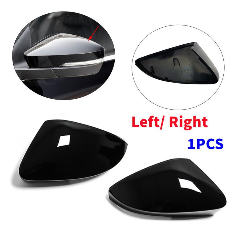 For Skoda Octavia Mk3 2014-2017 For VW T-ROC 2017- Glossy Black Rearview Side Mirror Cover Wing Caps Exterior Housing Trim