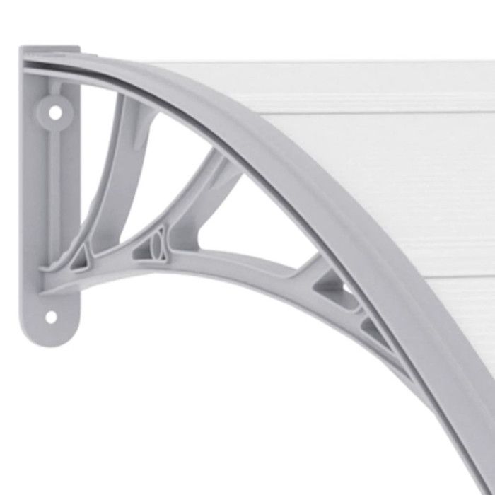 VidaXL Auvent de Porte Store Marquise de Porte d’Entrée Marquise d'Accueil Solaire Toit Abri Banne Ombre Protection Gris 45630