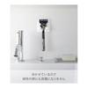 Yamazaki Jitsugyo Silicone Suction Cup Shaver Holder White W6 X D2.5 X H6cm Tower Floating Storage Razor Holder 10300