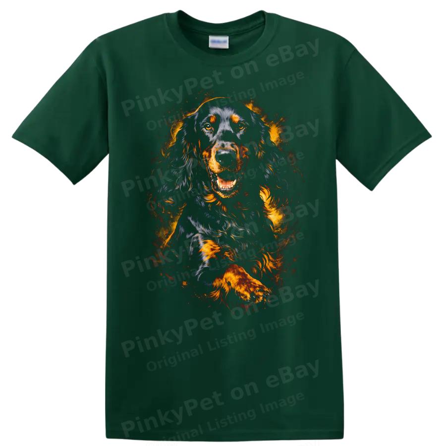 T-shirt Gordon Setter Regali per Amanti dei Cani Carina Maglietta per Animali Design Artistico Animale