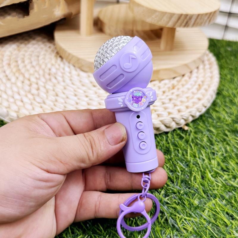 Cartoon Mini Multifunktionales Aufnahme-Mikrofon Schlüsselanhänger Rucksackanhänger Originalität Schultasche Anhänger Kinderspielzeug