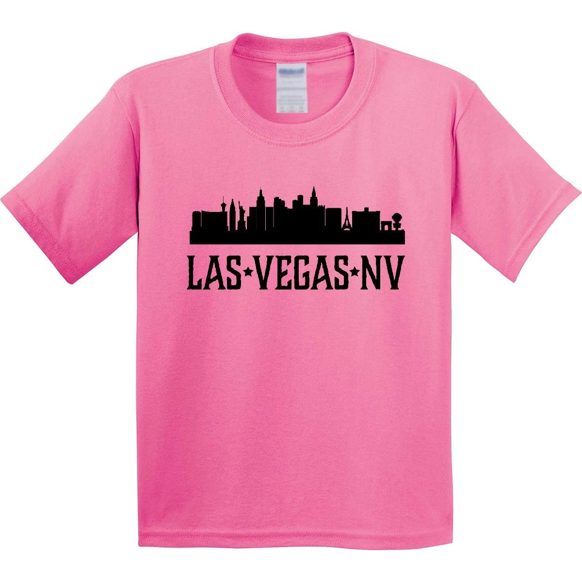 

Inktastic Las Vegas Nevada City Skyline Youth kids boys T-Shirt Silhouette Souvenir Tee 100