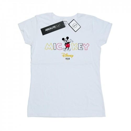 

Disney Womens/Ladies Mickey Mouse 1928 Cotton T-Shirt XXL білий