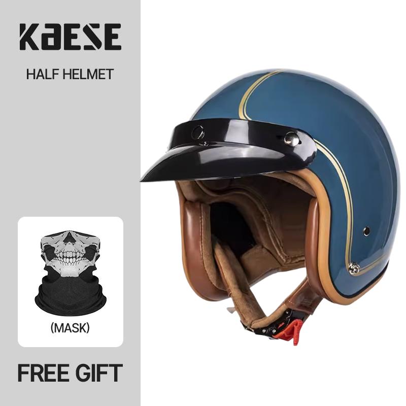 New Design Retro Motorcycle Helmet Open Face Helmet Scooter Helmets 3/4 Chopper Casco Moto Vintage Motorbike Helmets DOT ECE