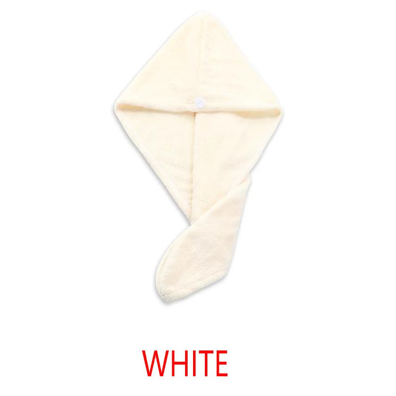 

МОДНОЕ Полотенце для волос, быстросохнущее полотенце для волос, супер впитывающее микроволокно, коралловое бархатное полотенце для сушки волос, быстросохнущий тюрбан для волос белый