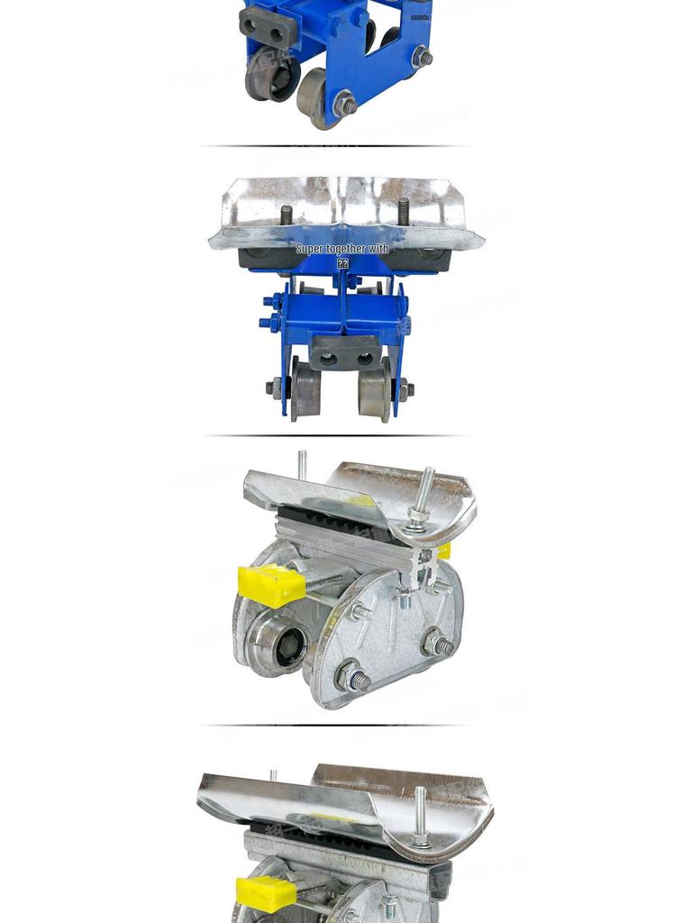 Wuxi Style No. 10 I-Beam Rail Cable Trolley with Steel CH-1/11 Wheel and Steel Tile Hoist Pulley