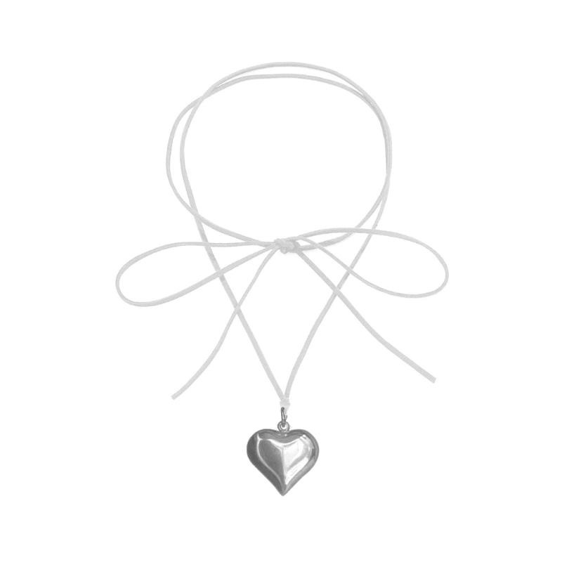 Heart Pendant Necklaces Small Heart Pendant Choker Love Necklaces Pendant Choker Alloy Material Jewelry for Girls Women