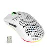 T66 Loch-Maus 2,4G Drahtlose MAUS Leichtes Design Wabenförmiges RGB-Licht 6-Tasten-Maus