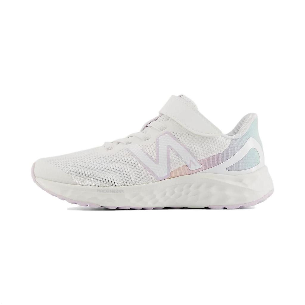 New Balance Fresh Foam Arishi V4 Bungee Lace Top Strap Little Kid White Taro Kids Sneakers PAARIFG4