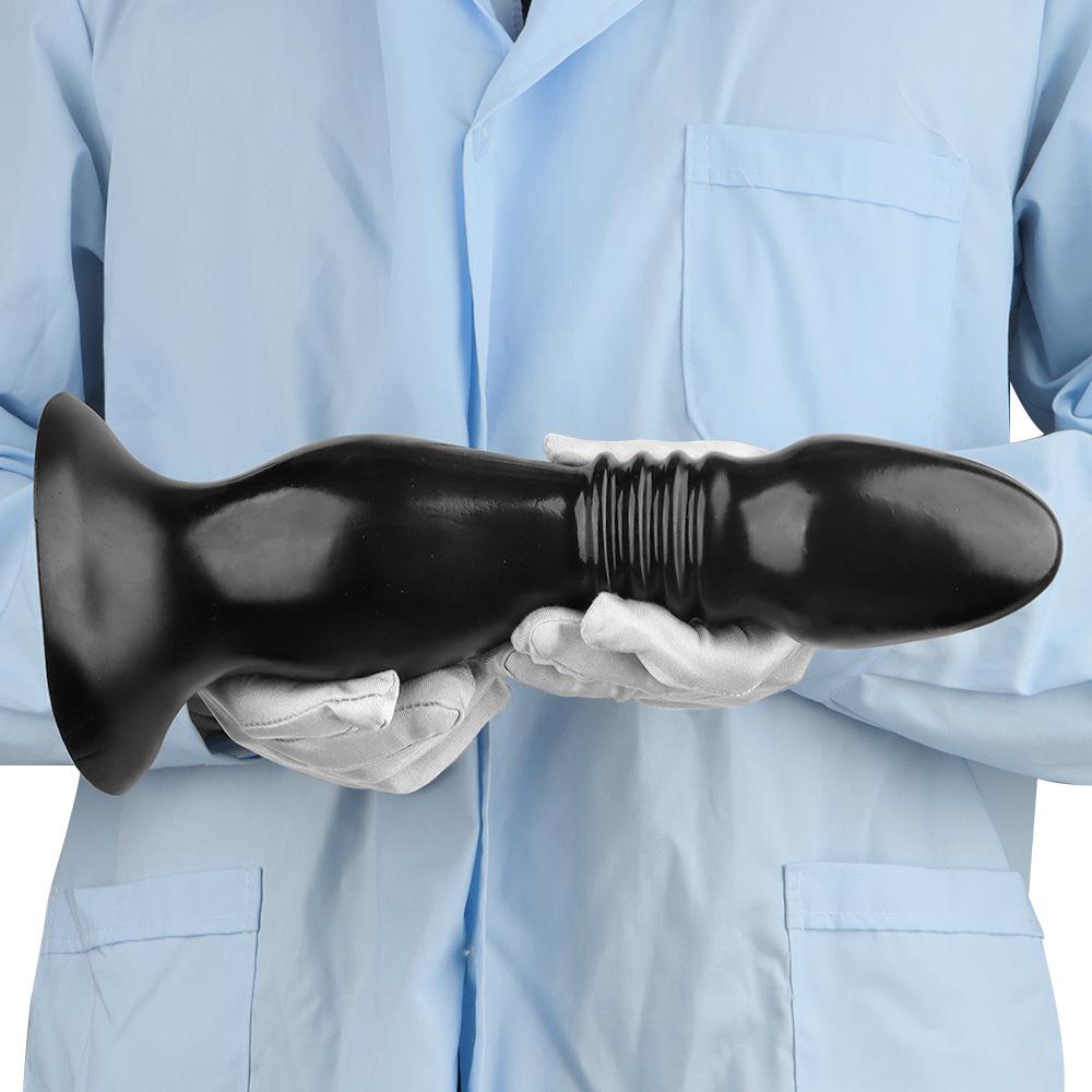 Extra Large Anal Plug with Suction Cup, Black Giant Butt Plug Sex Toy for Beginners and Advanced