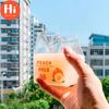 Hallo Neuheit, halber Pint, Sahnekännchen, Milch, niedlicher Karton, Glastasse, Kaffeeglas, Safttasse, einzigartiges Design, reine Handarbeit