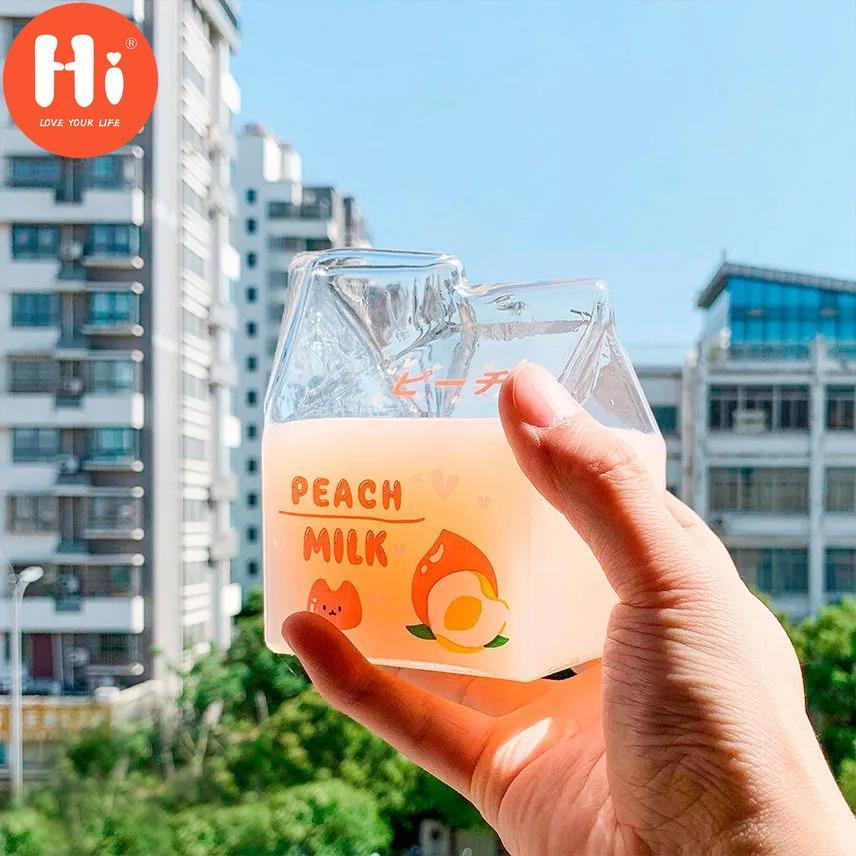 Hallo Neuheit, halber Pint, Sahnekännchen, Milch, niedlicher Karton, Glastasse, Kaffeeglas, Safttasse, einzigartiges Design, reine Handarbeit