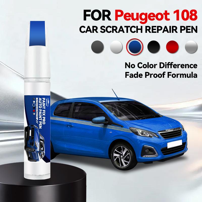 

Для Peugeot 108 1990-2026 Фарба-ремонтник Подряпин Автомобільні аксесуари своїми руками Чорний Білий Сріблястий Сірий Синій Червоний
