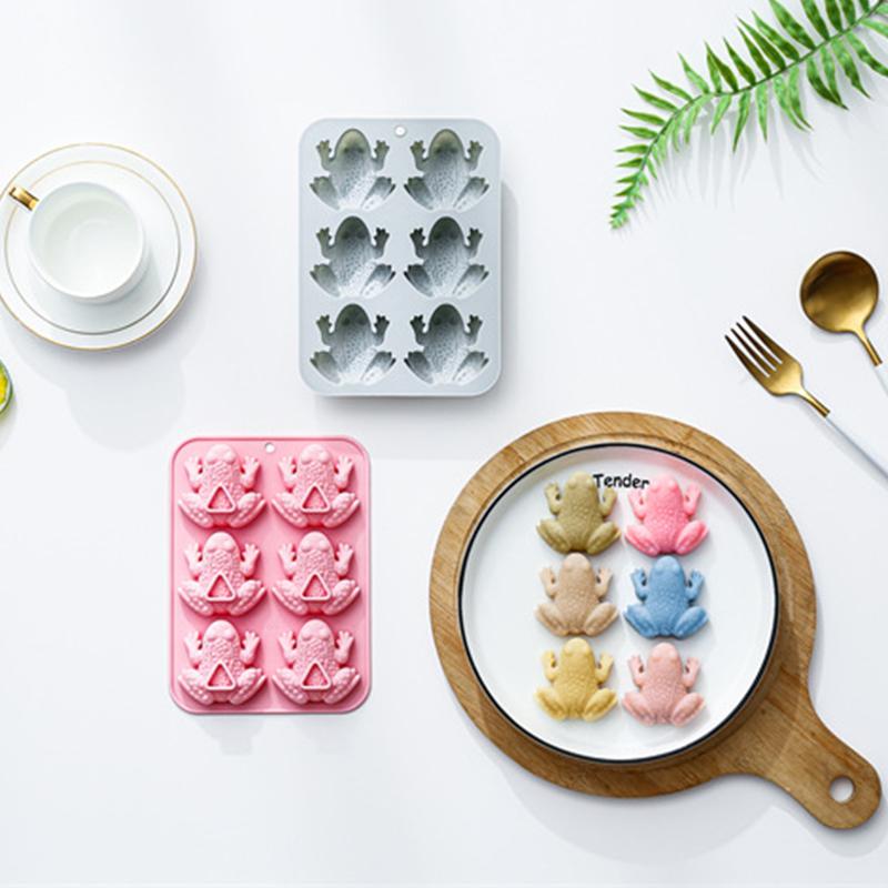 Matrițe Silicon Broaște cu 6 Găuri Matriță Fondant Bomboane Ciocolată Broaște de Paște Matriță Rășină Epoxidică Accesorii Decorare Tort Coacere