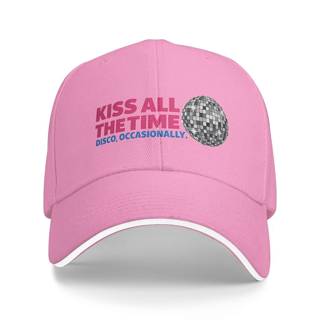 Kiss All The Time Disco Occasionally Harrys Baseball Caps Hip Hop Styles Sandwich Hat Unisex Style Adjustable Caps Hat Outdoor
