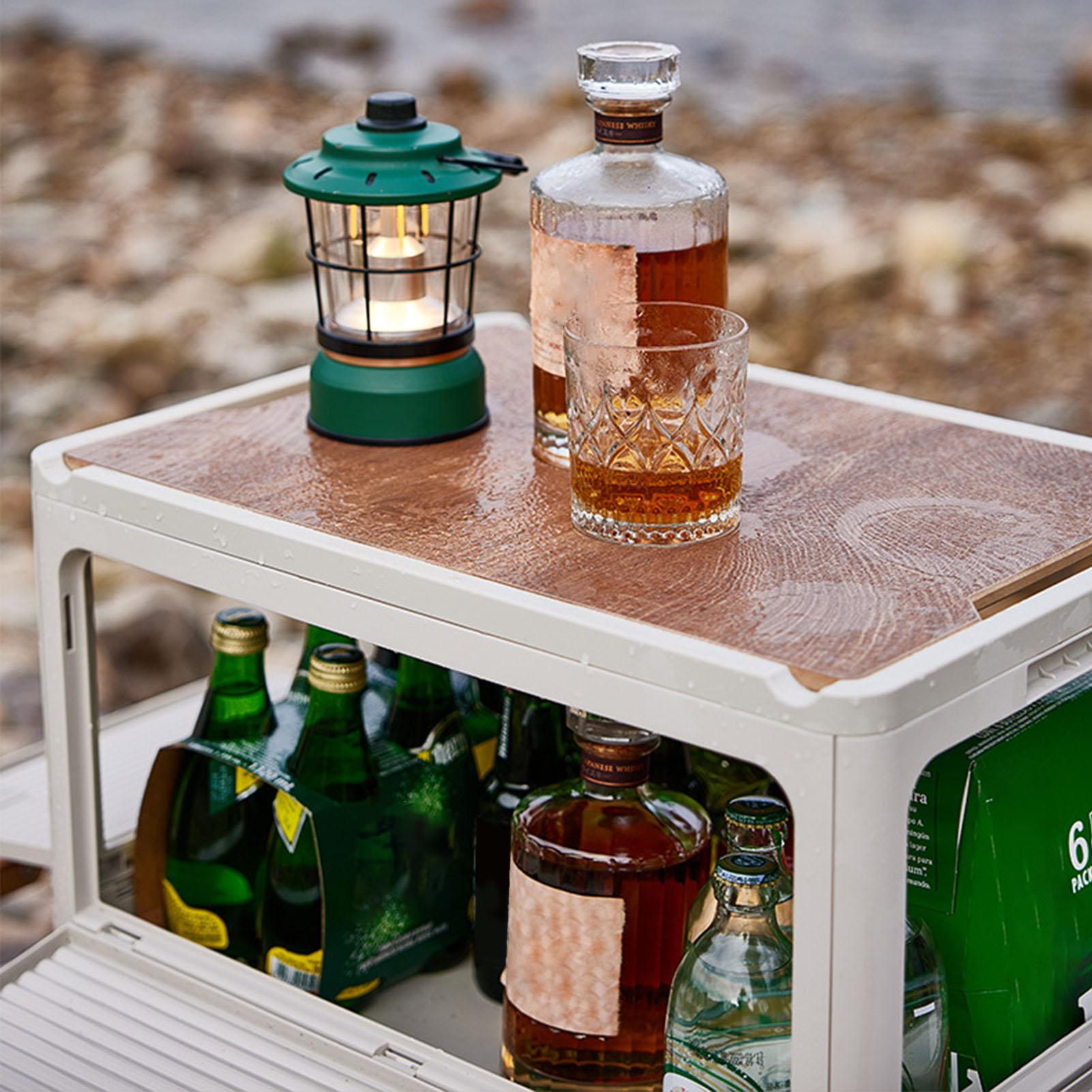 Folding Storage Box 36L Large Capacity Waterproof Portable Plastic Storage Bins for Outdoor Camping