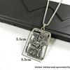 Collana Pendente Retro Guan Gong Wu Caishen - Intaglio Drago e Qilin in Stile Nazionale di Alta Gamma
