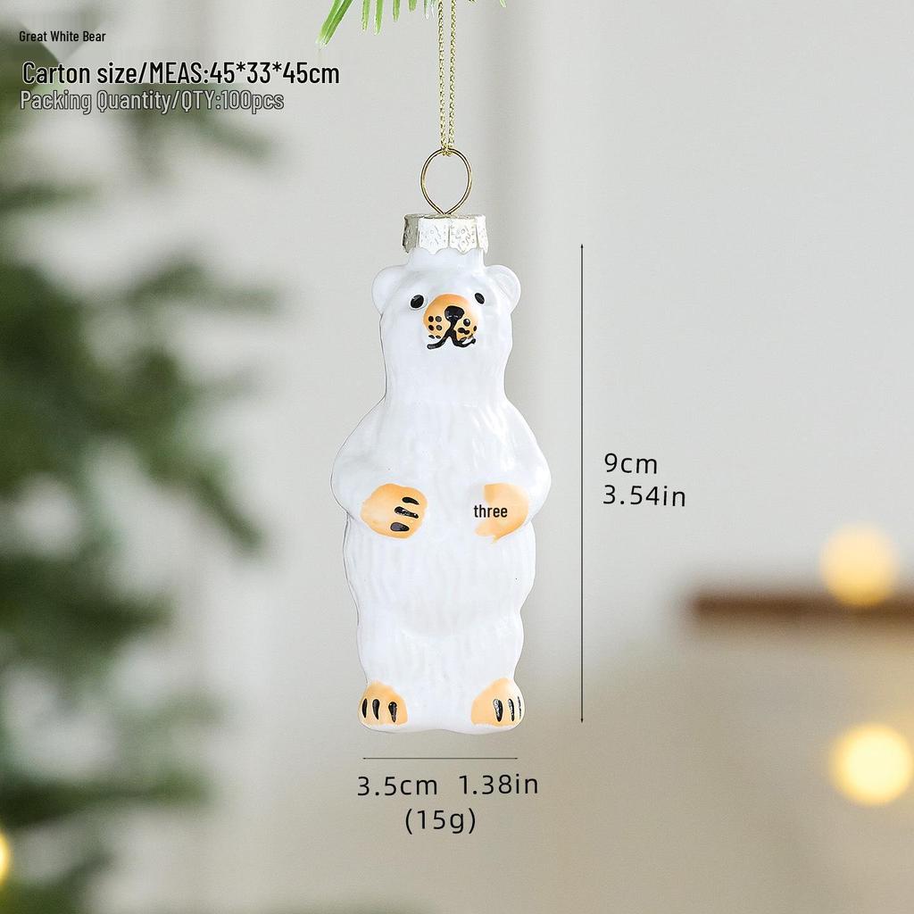 Creative Christmas Tree Decorations: Glass Painted Hedgehog & Bear Charms
