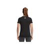 Adidas Womens Comms Round Neck Letter Short Sleeve T-Shirt Women Tops Black Natural-Pink CE4110