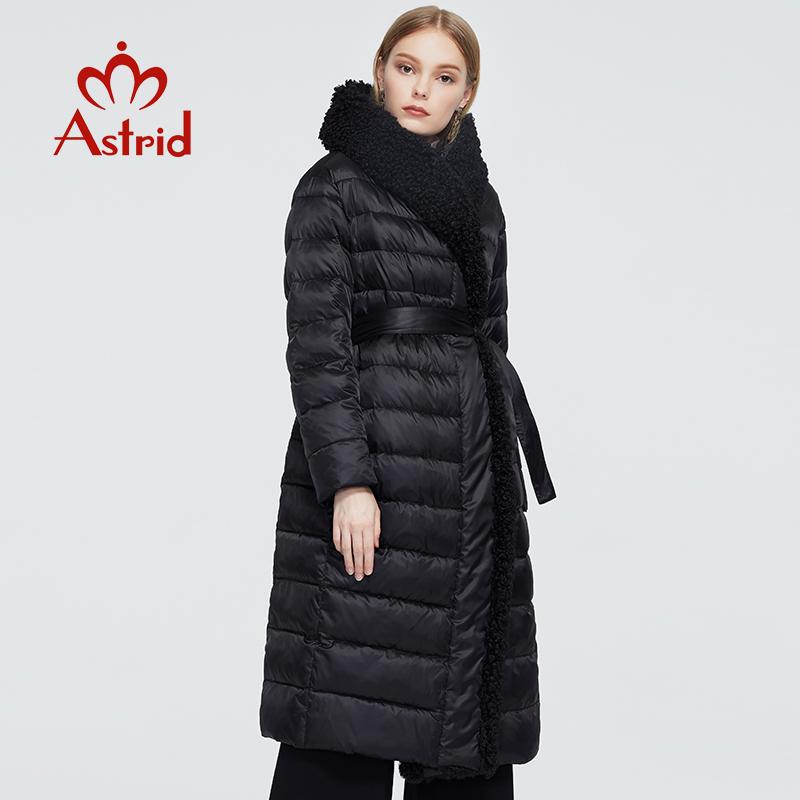 Coat ZIAI 2024 New Winter Women Long Warm Parka Jacket with Natural Rabbit Fur Hood Large Sizes Female Clothing Design ZR-7518