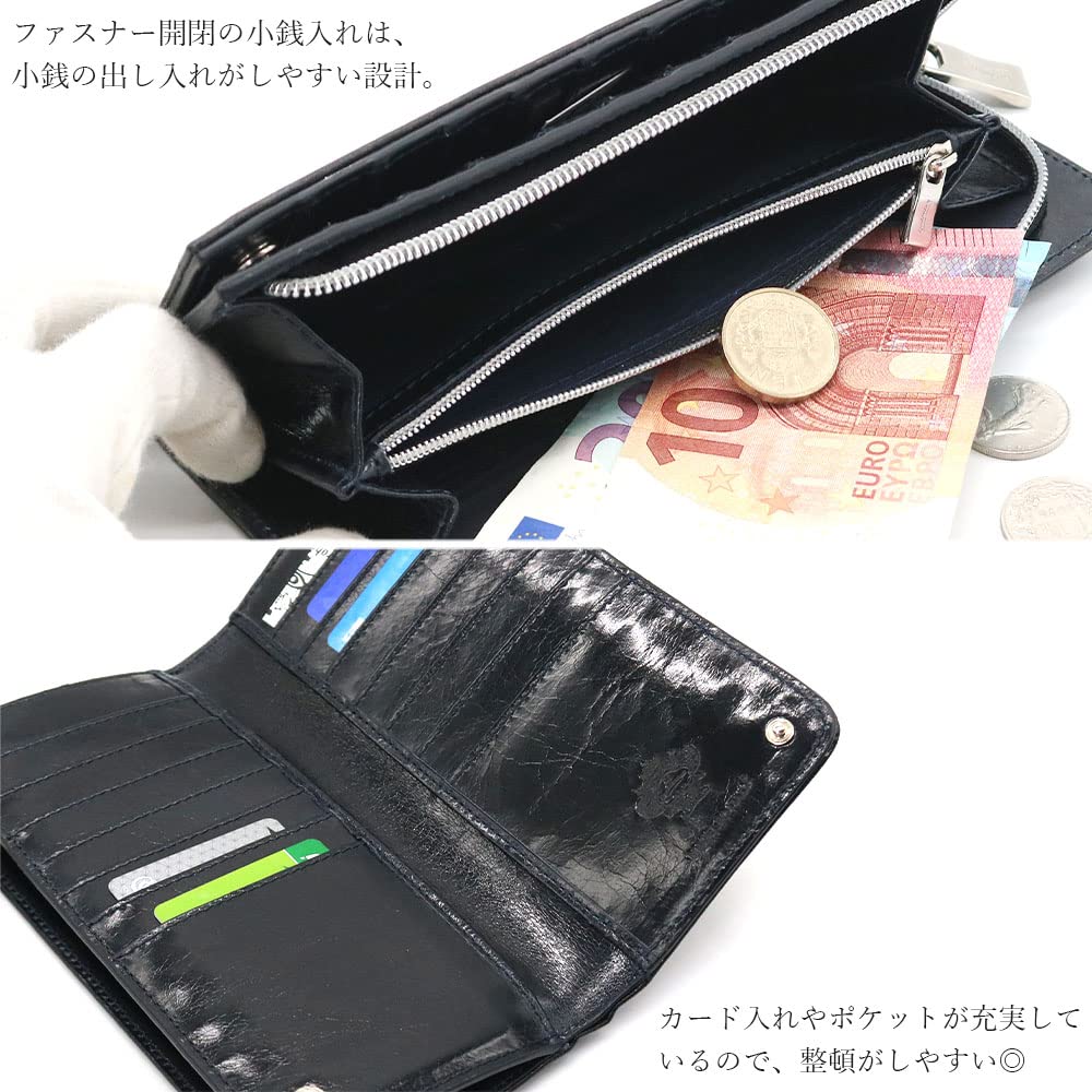 Orobianco Men's Custom-Made Long Wallet in Genuine Saffiano Leather (NEROBlack) - Made in Italy. A simple, stylish, and perfect gift.