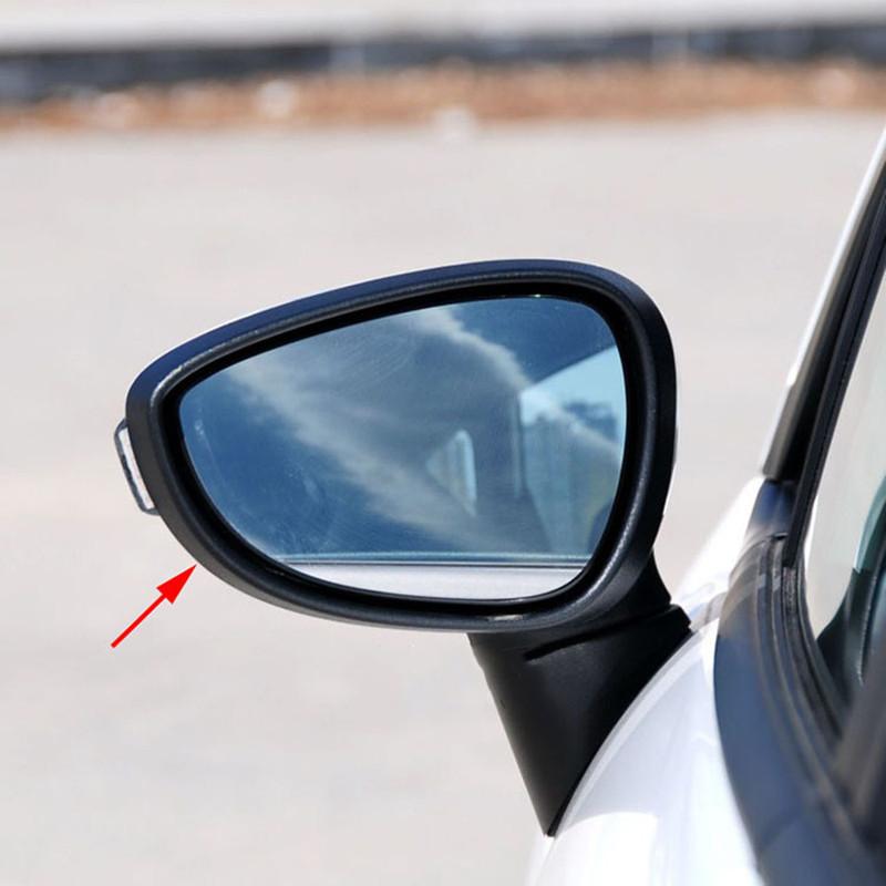 For Ford Fiesta MK7 2009 2010-2017 Car Rearview Mirror Rain Eyebrow Protector Cover Rainproof Frame ABS Mirror Replacement Part