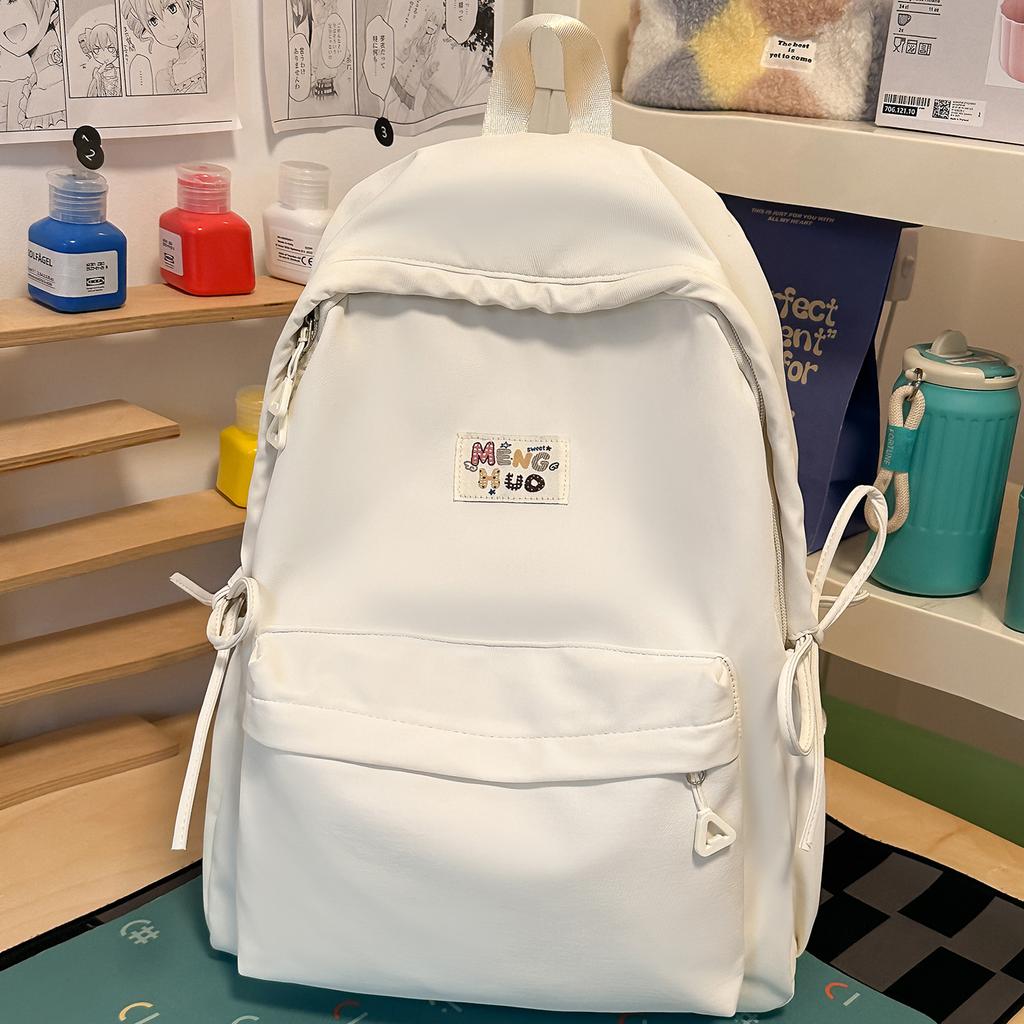 Schoolbag soft solid color soft waxy student small schoolbag girl daily class weekend girlfriend travel backpack