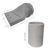 Flat Air Conditioning Exhaust Hose Adapter Air Conditioning Hose Adapter Exhaust Hose Window Adapter 13/15CM Air Vent Pipe