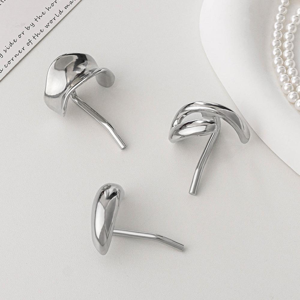 Chic Metal Smooth Hair Claw Clips Simple Geometric Hairpin Low Ponytail Hair Claws Women Girls Hair Stickers Hook-off Accessorie
