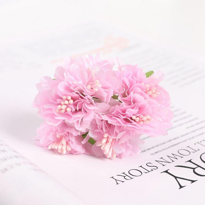 Mini Artificial Flowers Silk Carnation Bouquet Home Wedding Party Decor DIY Gift Wreath Decorations