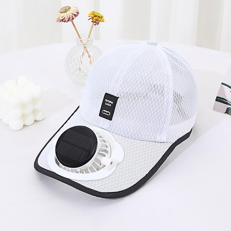 Summer Solar Charging With Fan Hat For Men And Women Breathable Mesh Sun Protection Outdoor Sunshade Duck Tongue Hat Beach Hat