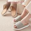 Japanese Linen Home Slippers - Silent, Non-Slip, Cotton Linen, Sweat-Absorbent, Breathable Indoor Shoes for All Seasons.