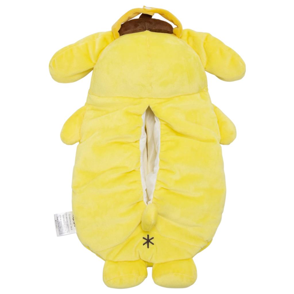 MORIPiLO Sanrio Tissue Case Hanging Pom Purin Wall Mounted Tissue Box 40cm Soft to the touch Cute Car Goods Stuffed Toy Paper Holder Yellow SANRIO