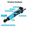 60N.m 28V 3/8" Inch Electric Right Angle Wrench 60N.m With 1/2 Batteries Portable Cordless Rechargeable Ratchet Wrench