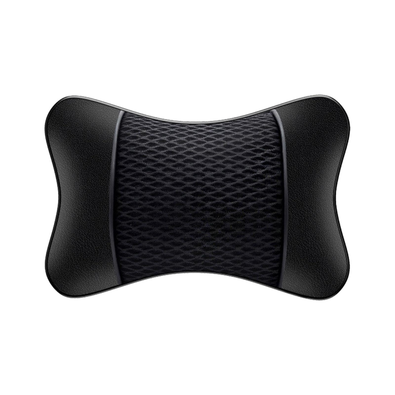 

Универсальный автомобильный подголовник для сиденья, двухсторонняя подушка из искусственной кожи для шеи, подушка с эффектом памяти, защитная подушка для головы, автомобильные аксессуары для путешествий чёрный